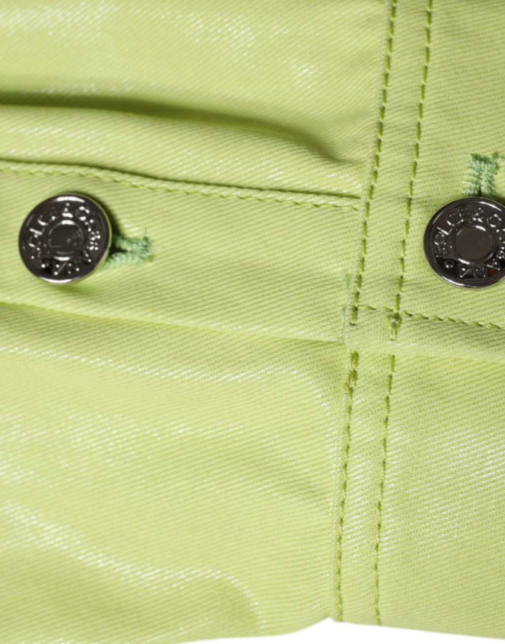 Dolce & Gabbana Green Cotton Collared Button-Down Shirt