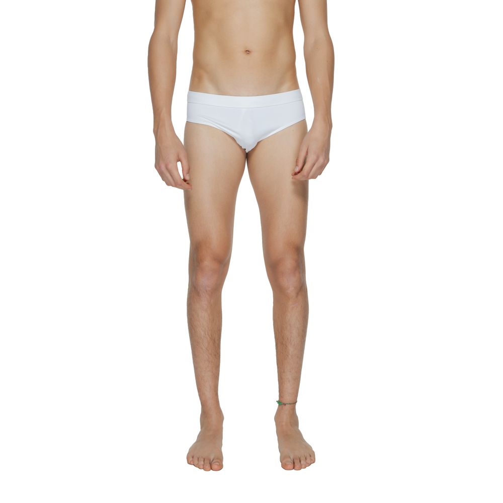 White Polyamide Swim Briefs