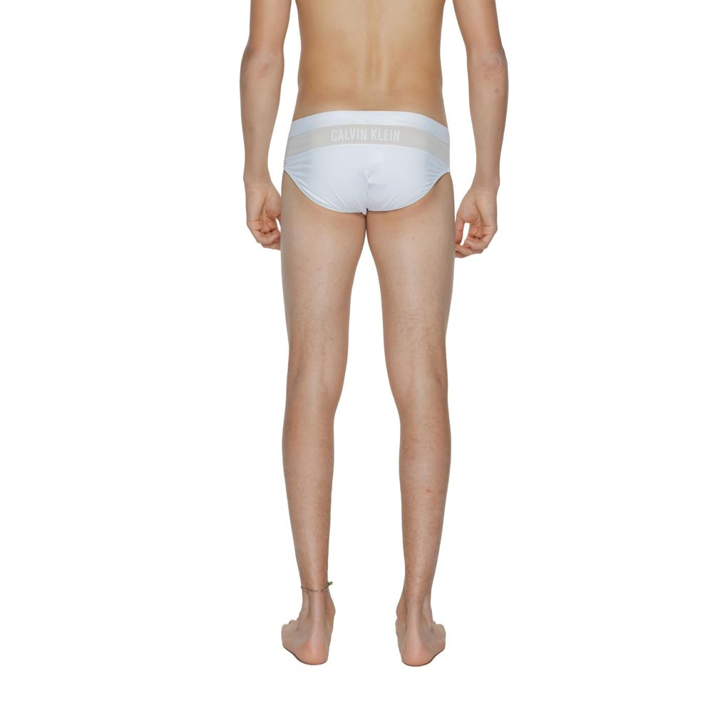 White Polyamide Swim Briefs