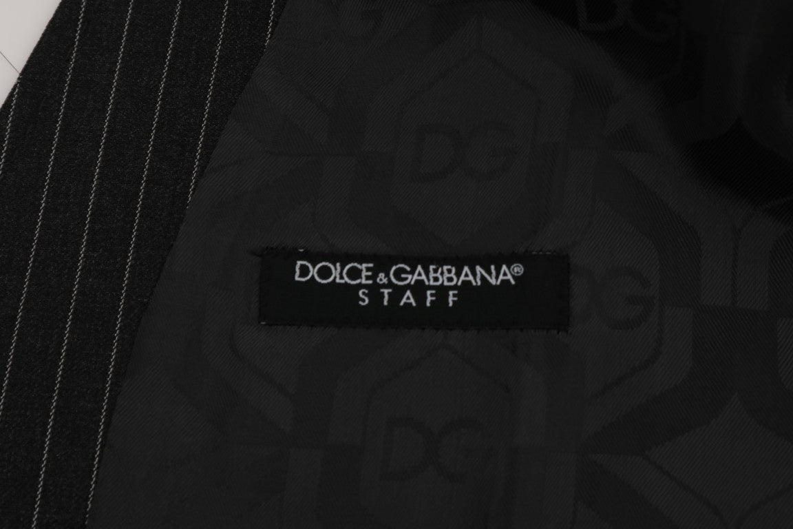 Dolce & Gabbana Grey Wool Stretch Vest