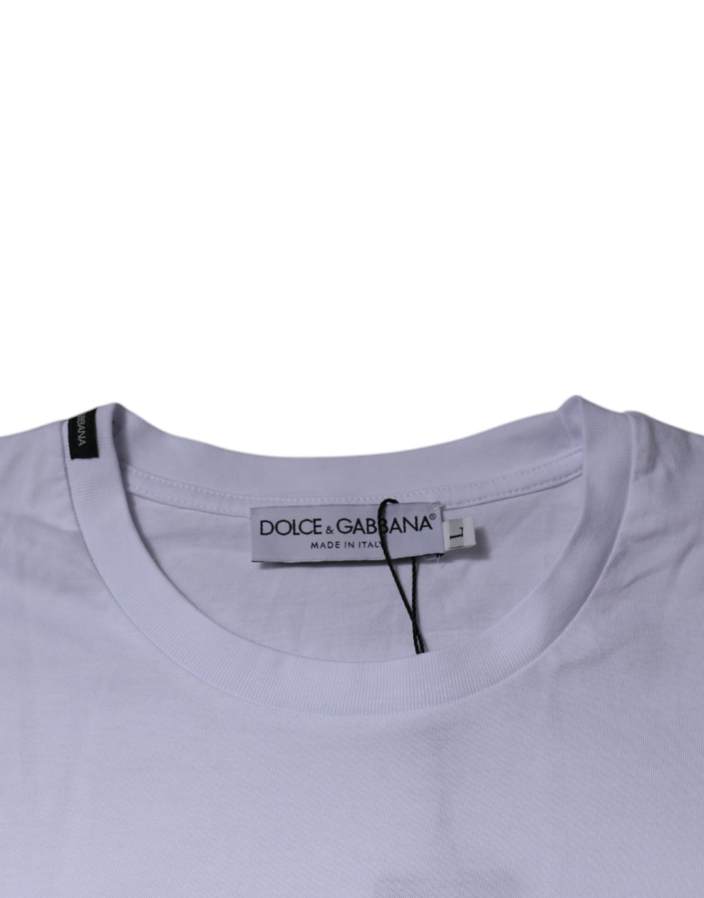 Dolce & Gabbana White Red Leopard Cotton Crew Neck T-Shirt