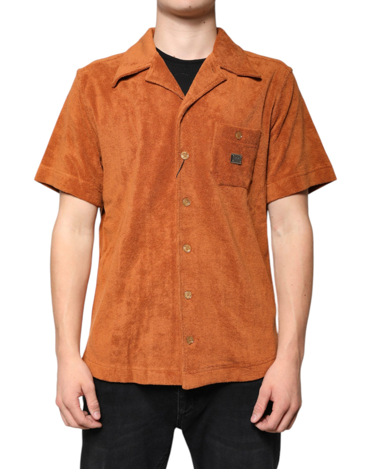 Dolce & Gabbana Hazel Cotton Velvet Button-Down Collared Shirt