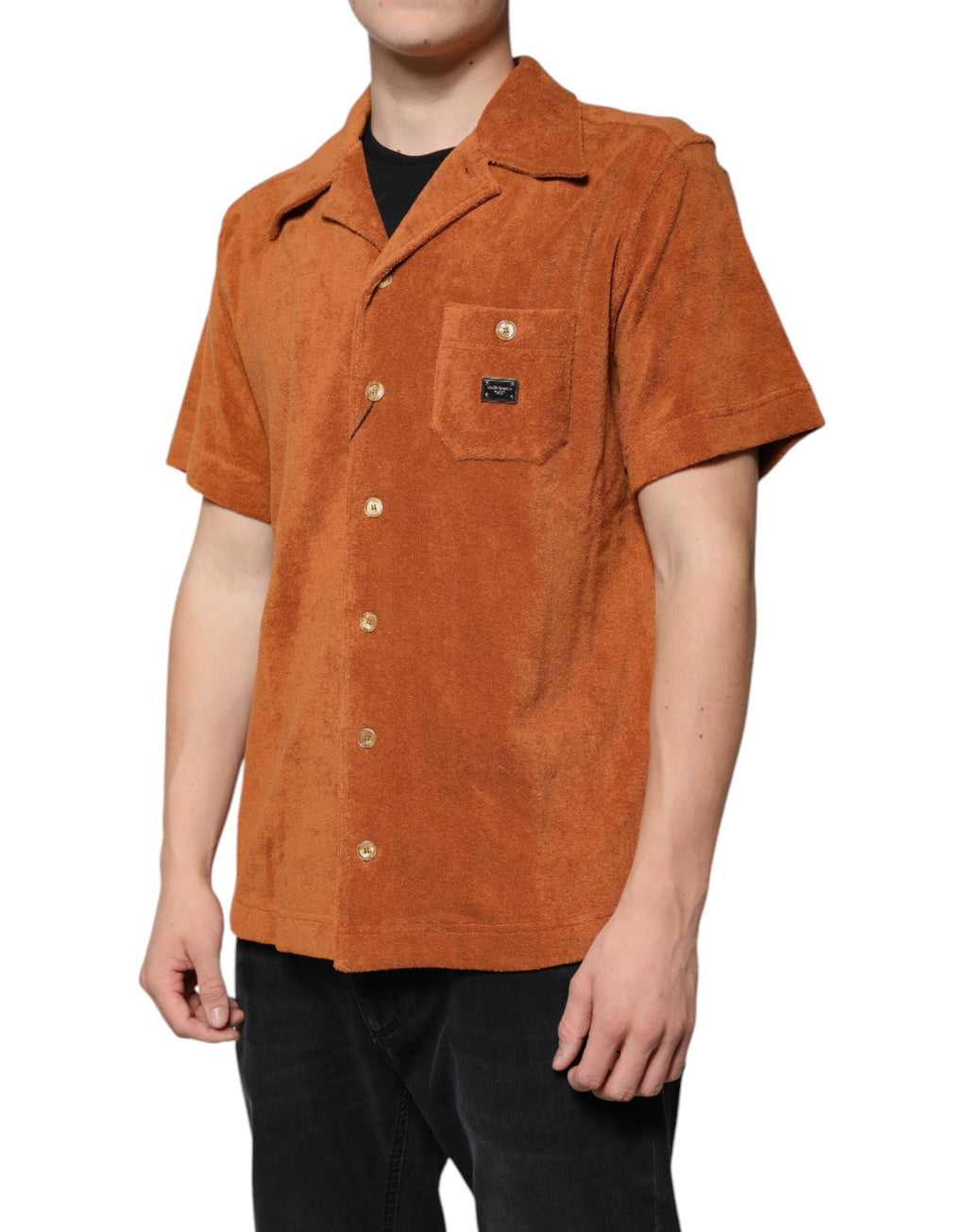 Dolce & Gabbana Hazel Cotton Velvet Button-Down Collared Shirt