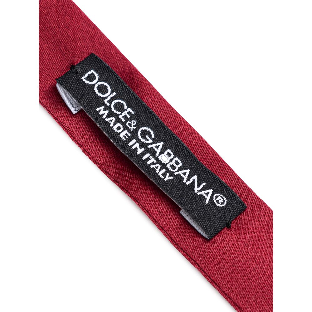 Dolce & Gabbana Red Silk Bow Tie