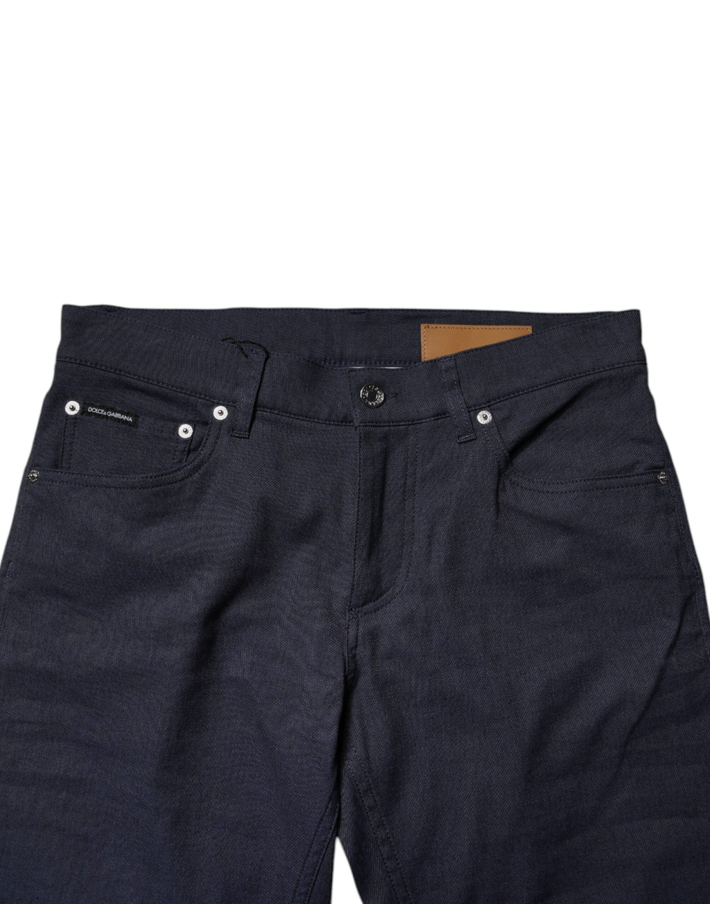 Dolce & Gabbana Dark Blue Cotton Stretch Skinny Jeans