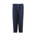 Emporio Armani Blue Linen Casual Trousers