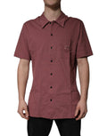 Dolce & Gabbana Dark Pink Button-Down Casual Polo Shirt