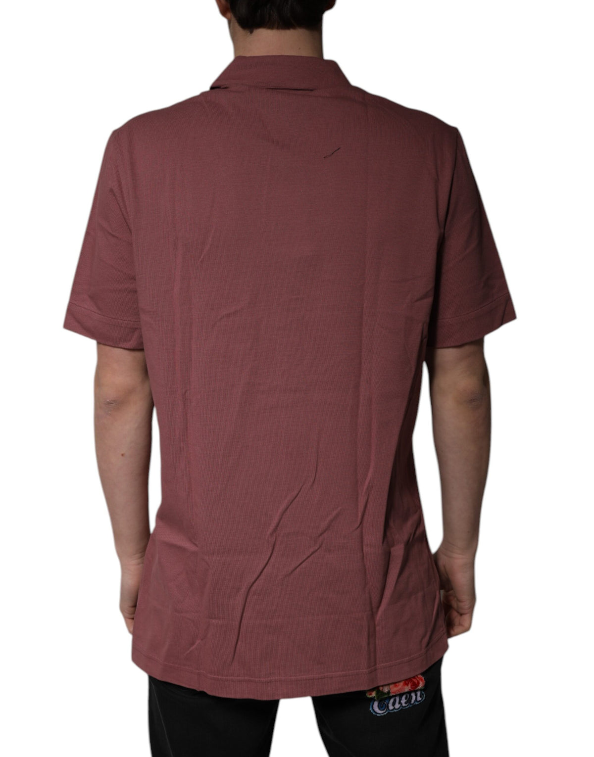 Dolce & Gabbana Dark Pink Button-Down Casual Polo Shirt