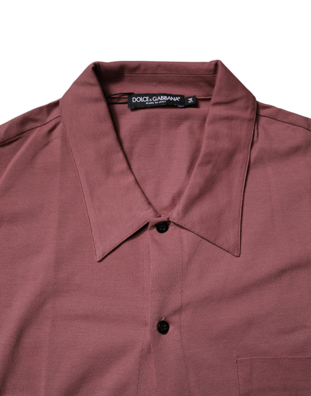 Dolce & Gabbana Dark Pink Button-Down Casual Polo Shirt