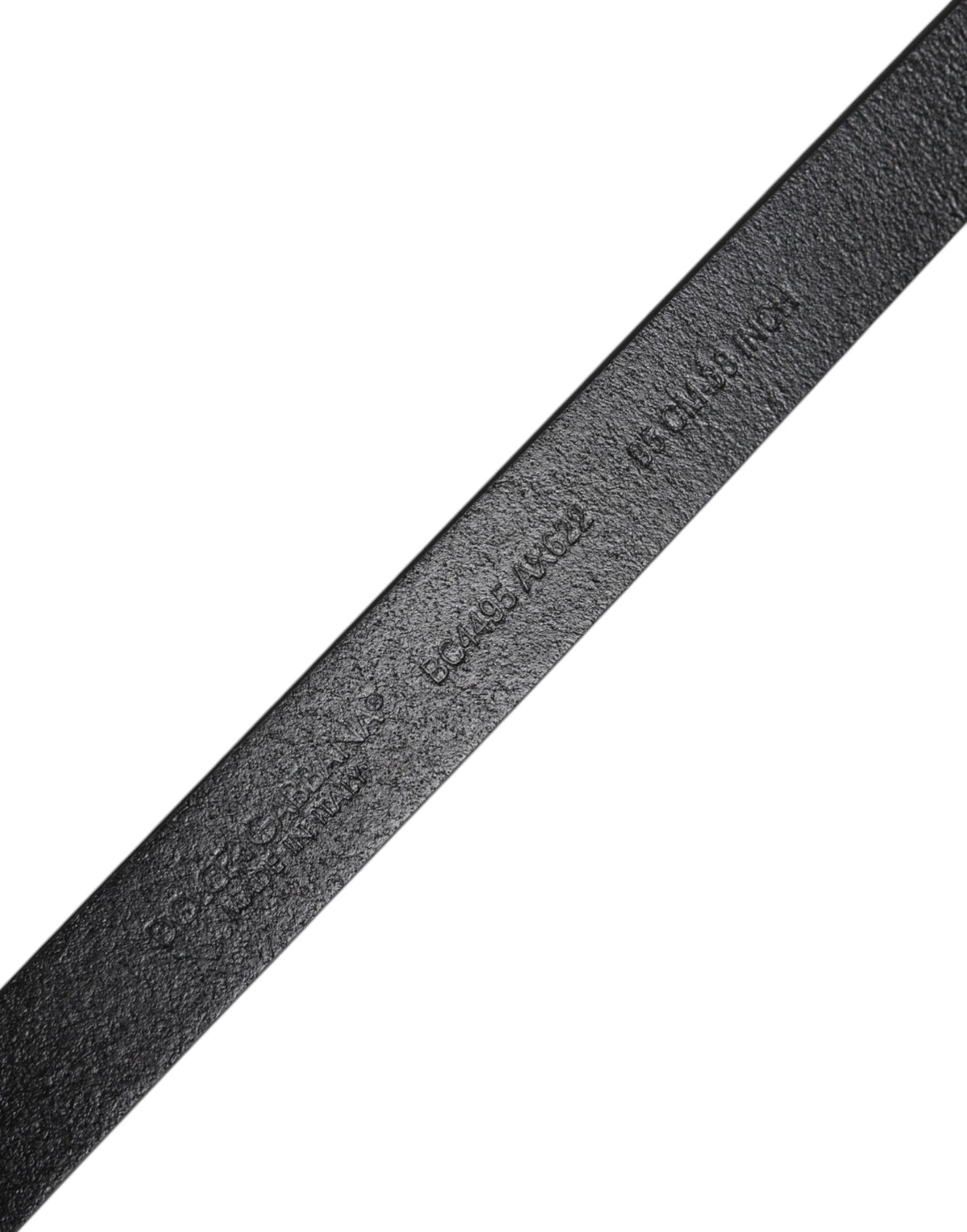 Black Calfskin Classic Metal Logo Buckle Belt