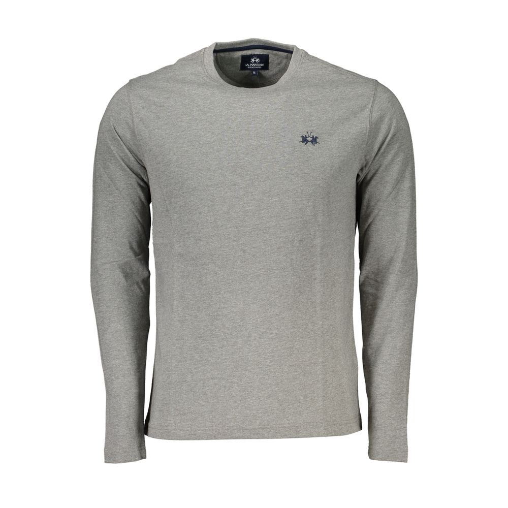 La Martina Grey Cotton T-Shirt