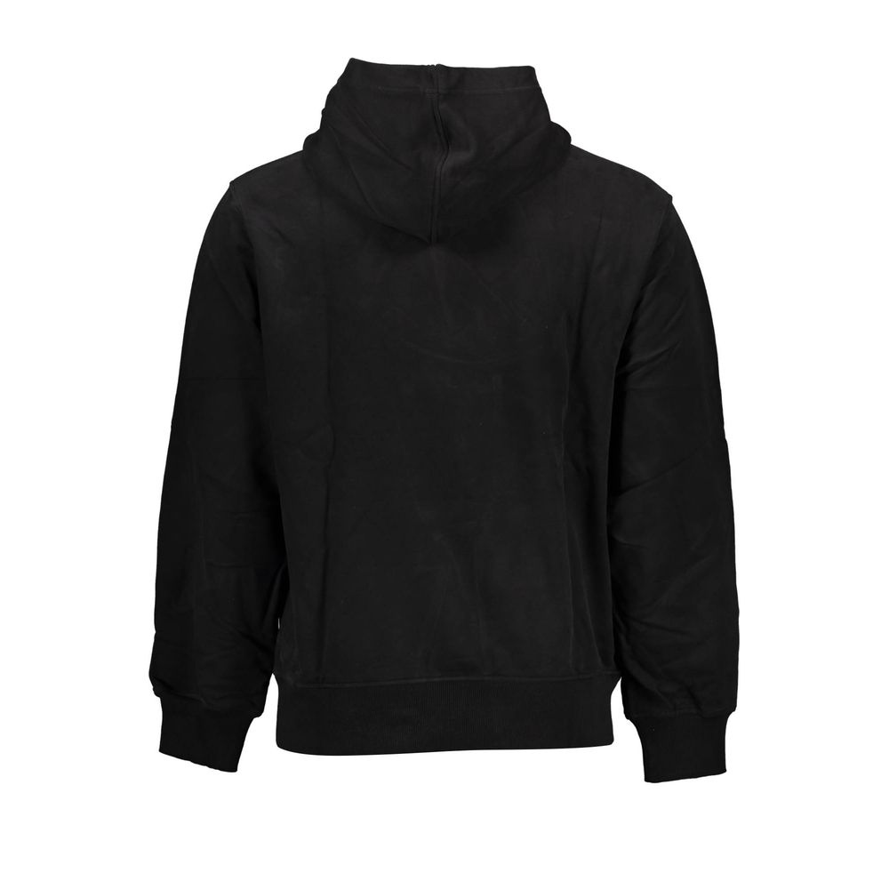 Black Cotton Men's Hoodie