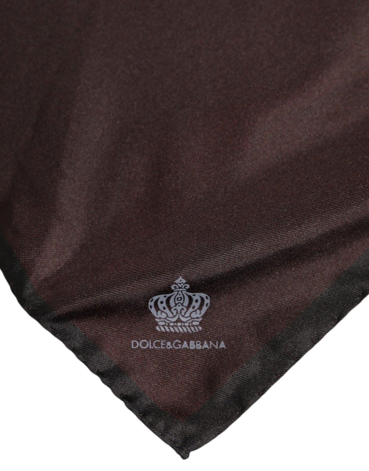 Dolce & Gabbana Brown DG Crown Silk Square Foulard