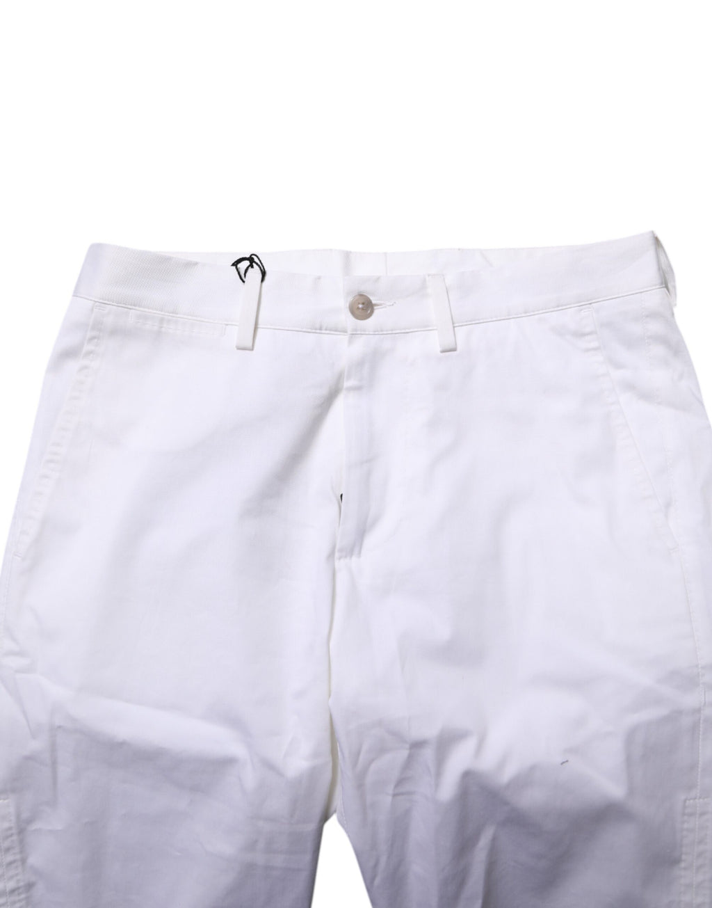Dolce & Gabbana White Cotton Stretch Denim Bermuda Shorts