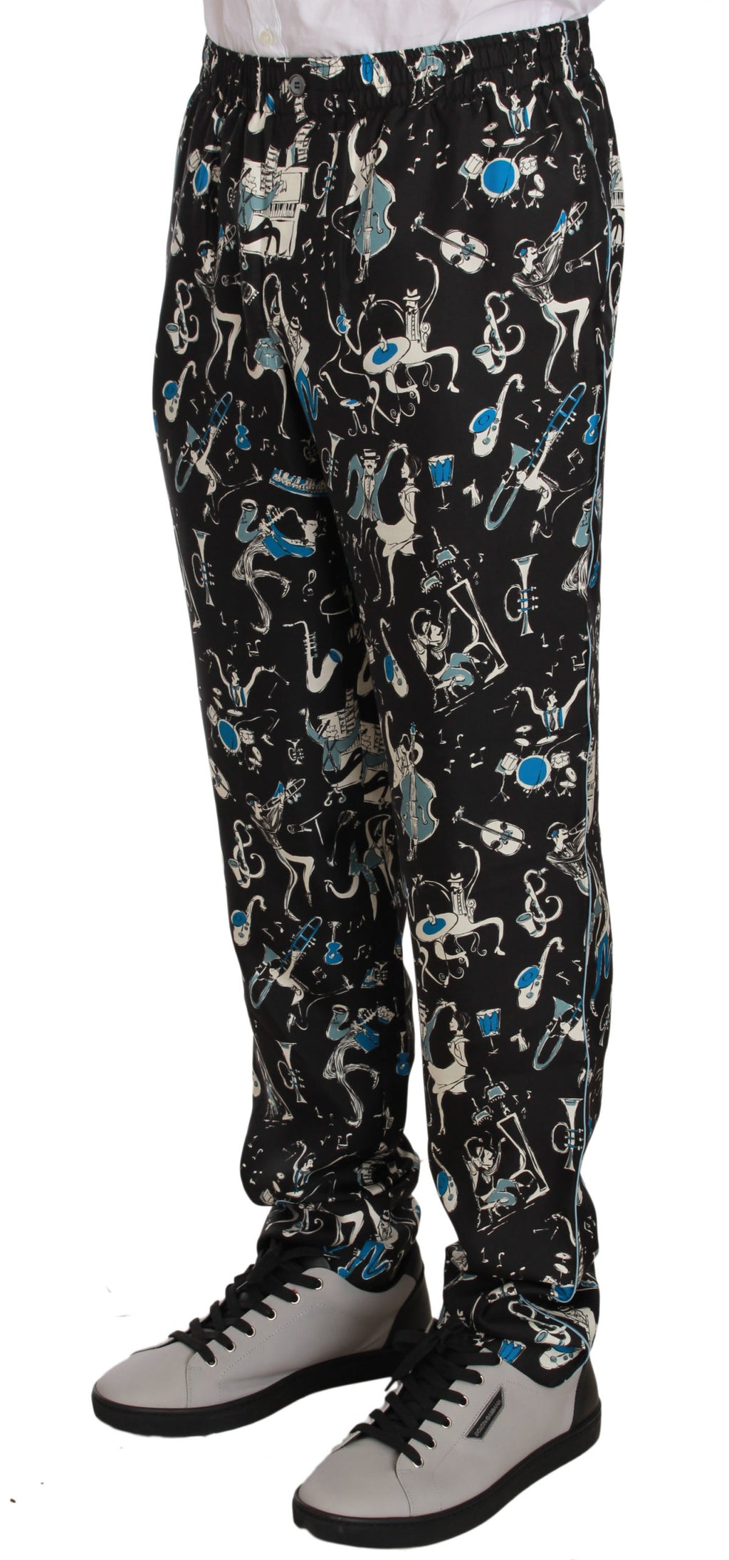 Dolce & Gabbana Black Musical Instrument Pajama Trousers