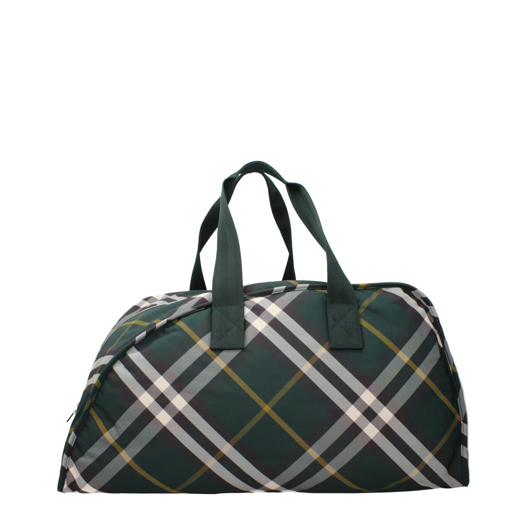 Burberry Green Fabric Travel Bag