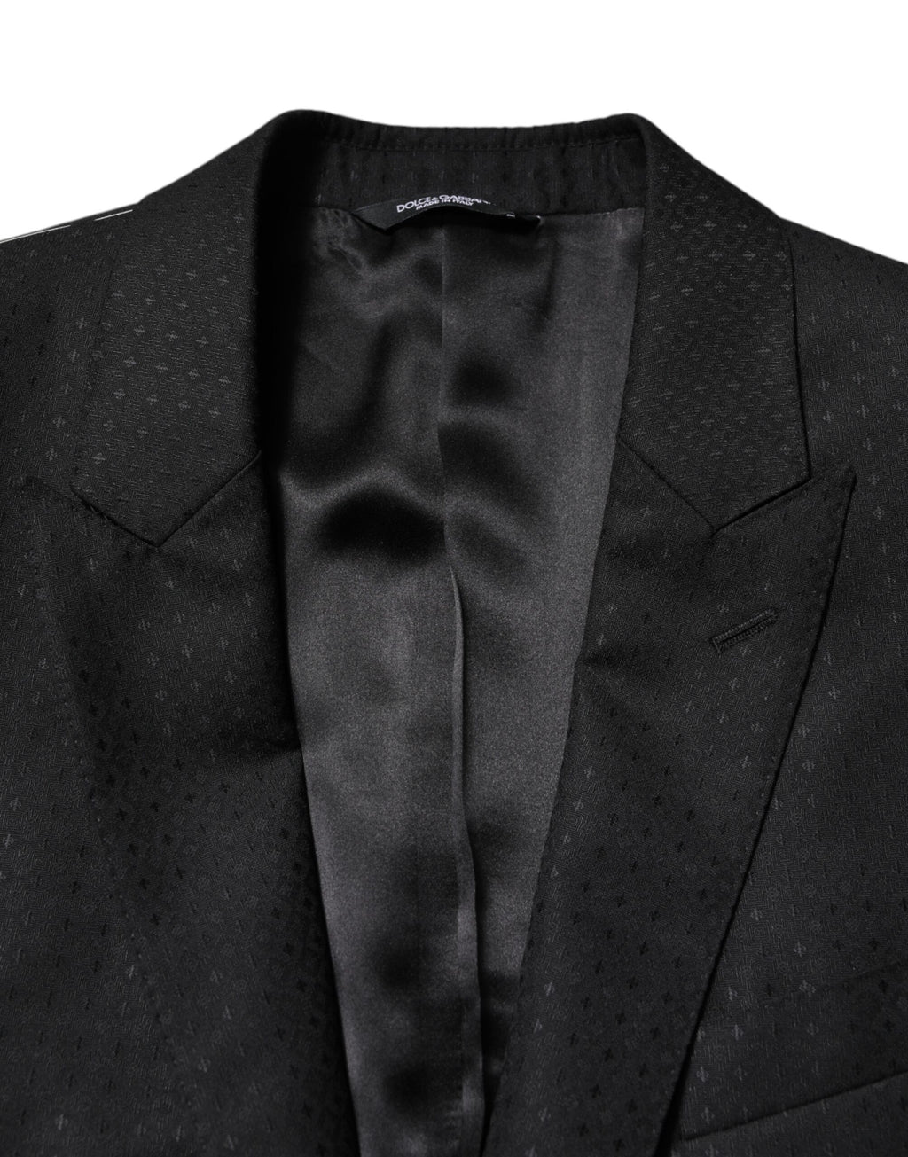 Dolce & Gabbana Dark Grey Jacquard Single-Breasted 2-Piece Suit