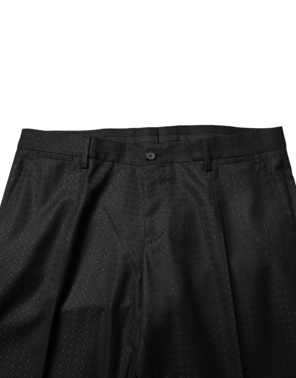 Dolce & Gabbana Dark Grey Jacquard Single-Breasted 2-Piece Suit