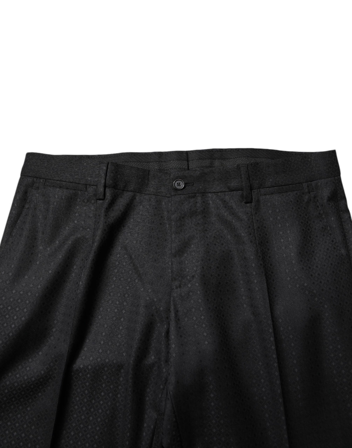 Dolce & Gabbana Dark Grey Jacquard Single-Breasted 2-Piece Suit