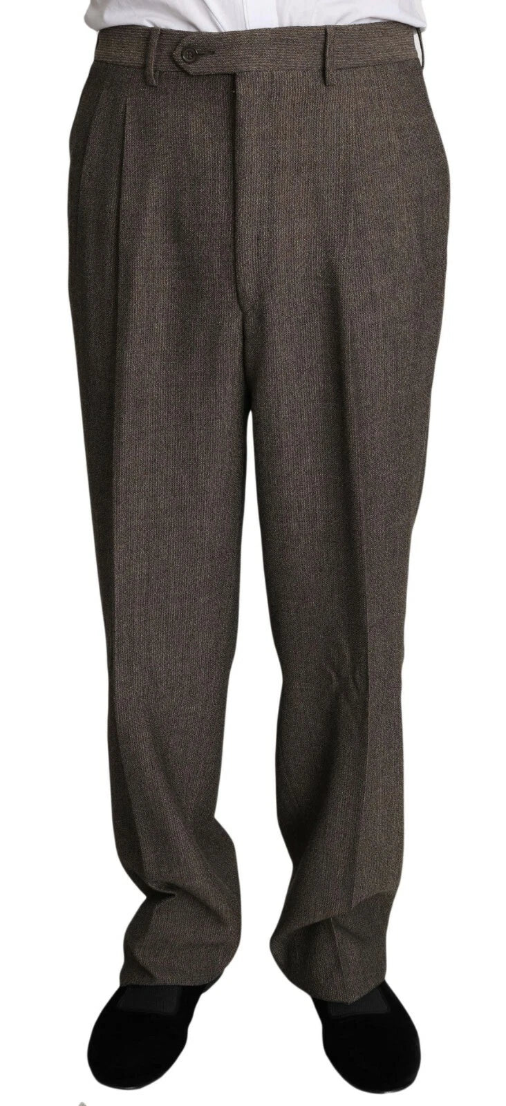 Dolce & Gabbana Brown Single-Breasted Wool Suit