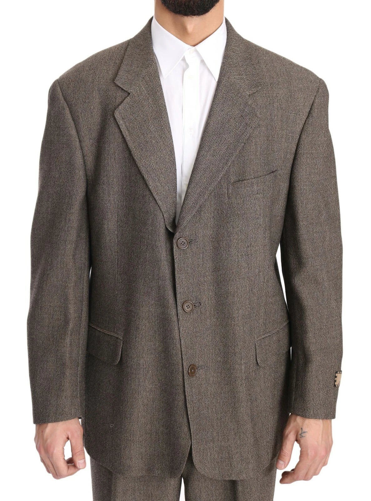 Dolce & Gabbana Brown Single-Breasted Wool Suit