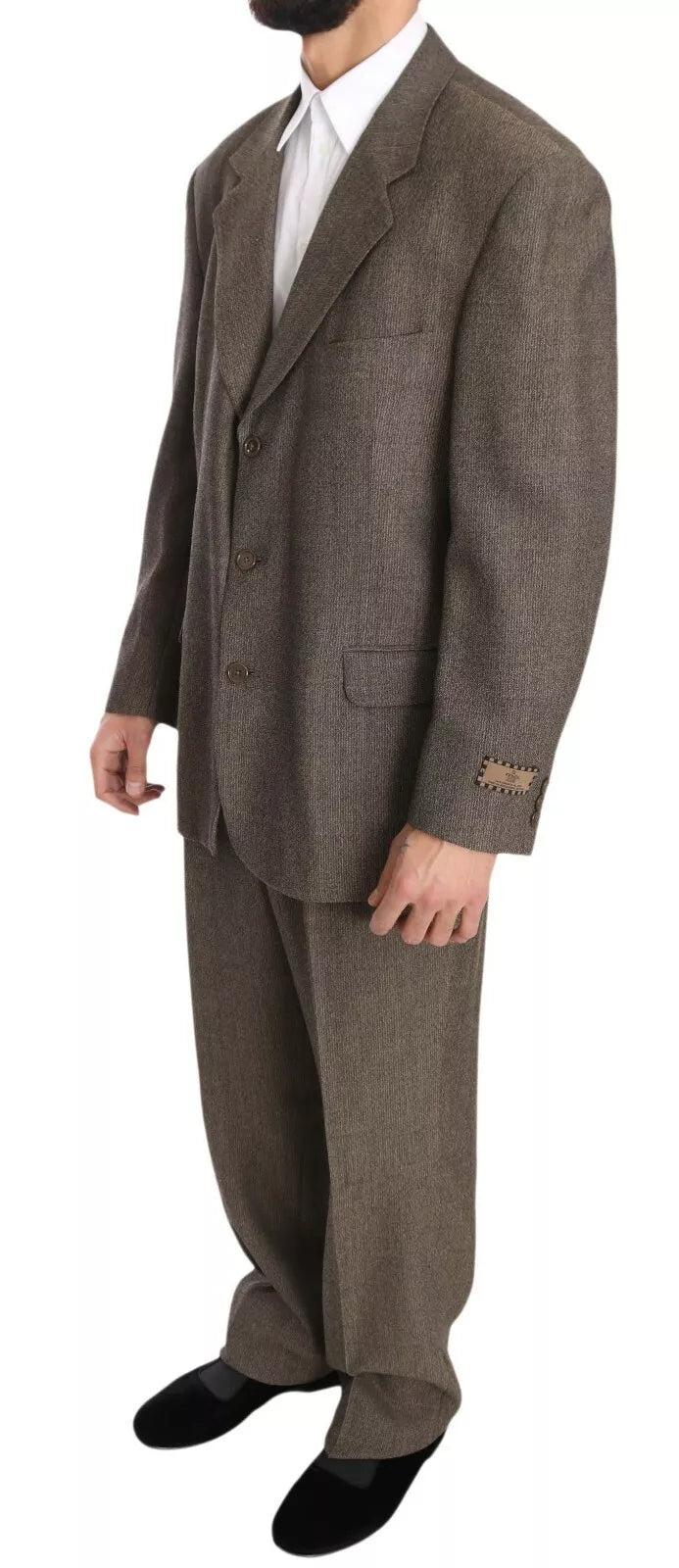Dolce & Gabbana Brown Single-Breasted Wool Suit