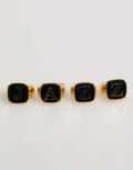 Dolce & Gabbana Gold Tone Brass Jazz Letter Set 4 Pieces Ring