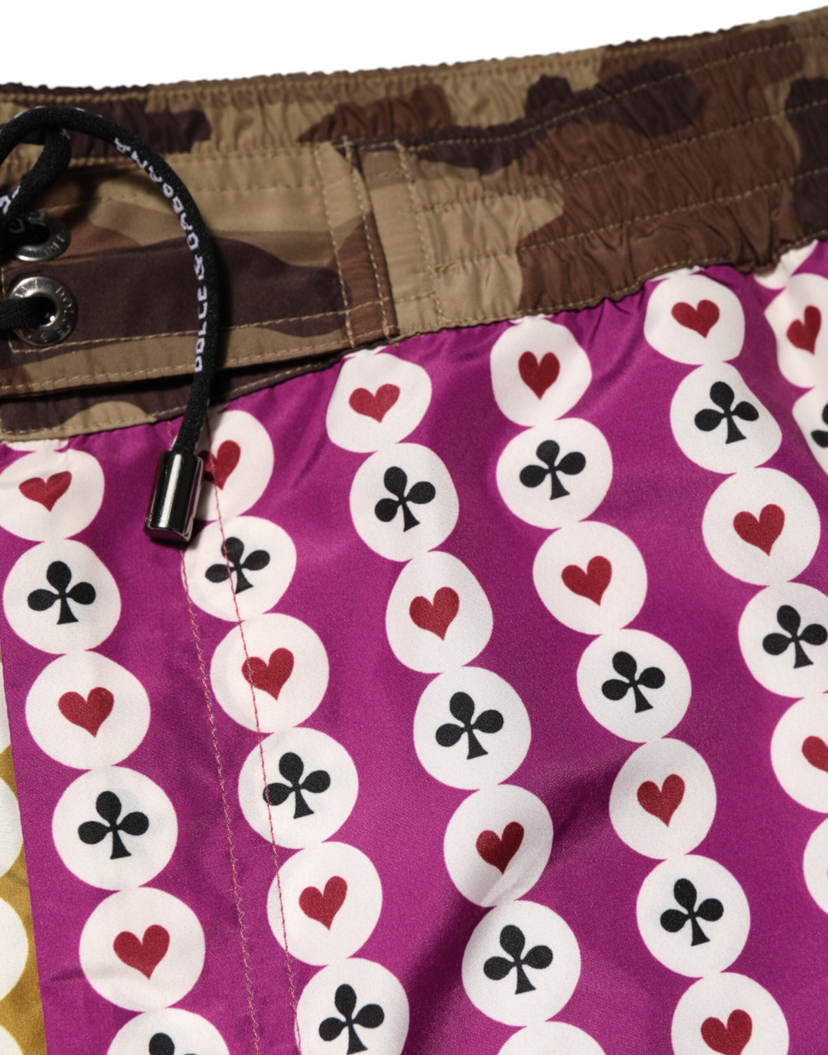 Dolce & Gabbana Multicolor Playing Card Camouflage Swim Shorts