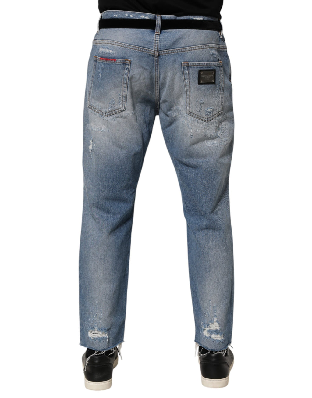 Dolce & Gabbana Blue Distressed Ripped Jeans