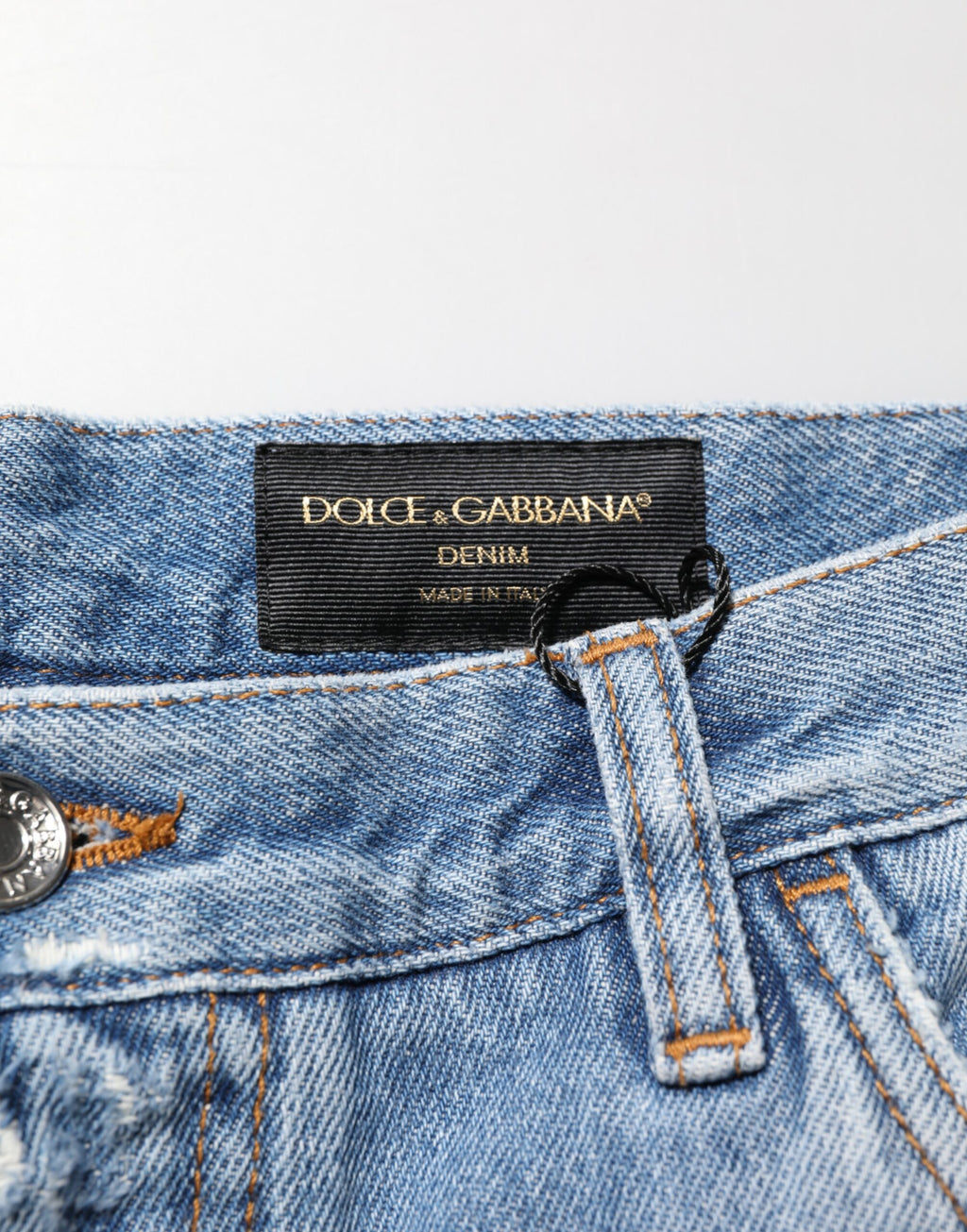 Dolce & Gabbana Blue Distressed Ripped Jeans