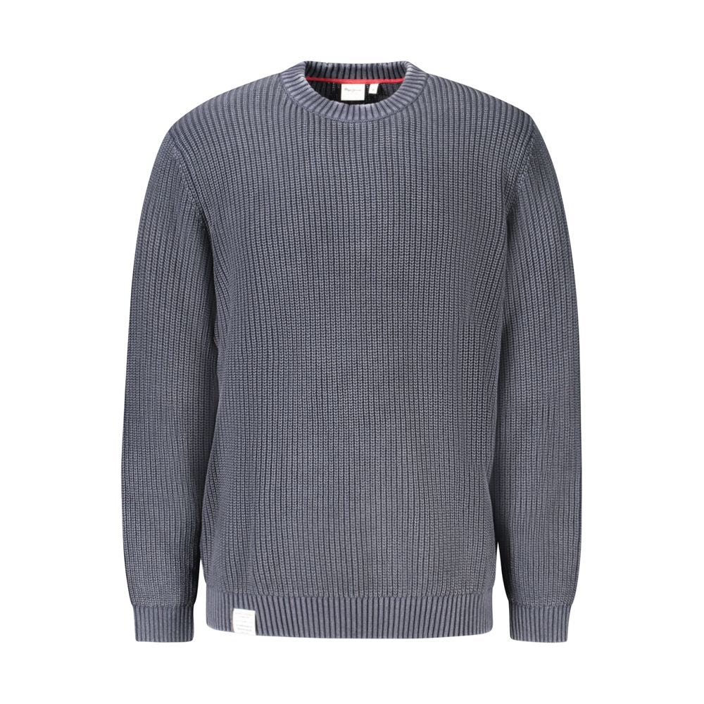 Blue Cotton Men's Sweater