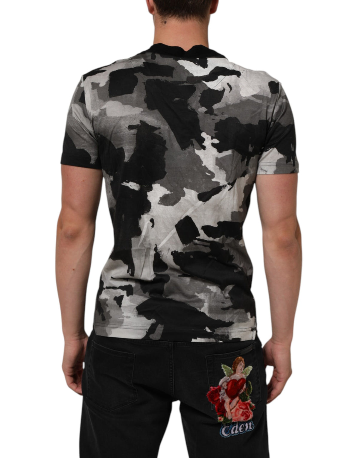 Dolce & Gabbana Multicolor Camouflage Short-Sleeve T-Shirt