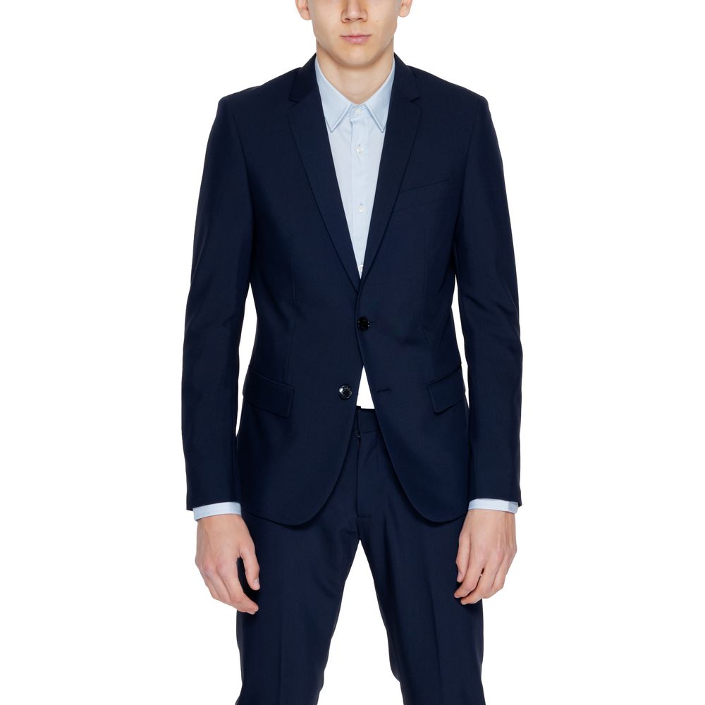 Blue Polyester Blazer