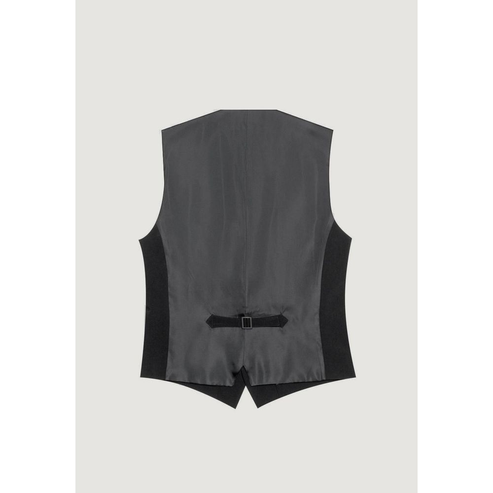 Black Polyester Waistcoat