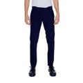 Blue Polyester Dress Pants