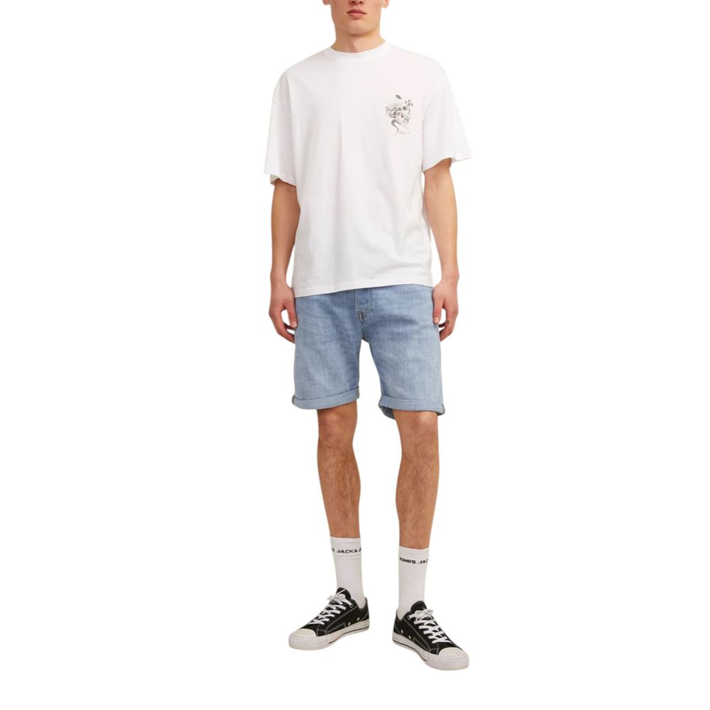 Light Blue Cotton Bermuda Shorts
