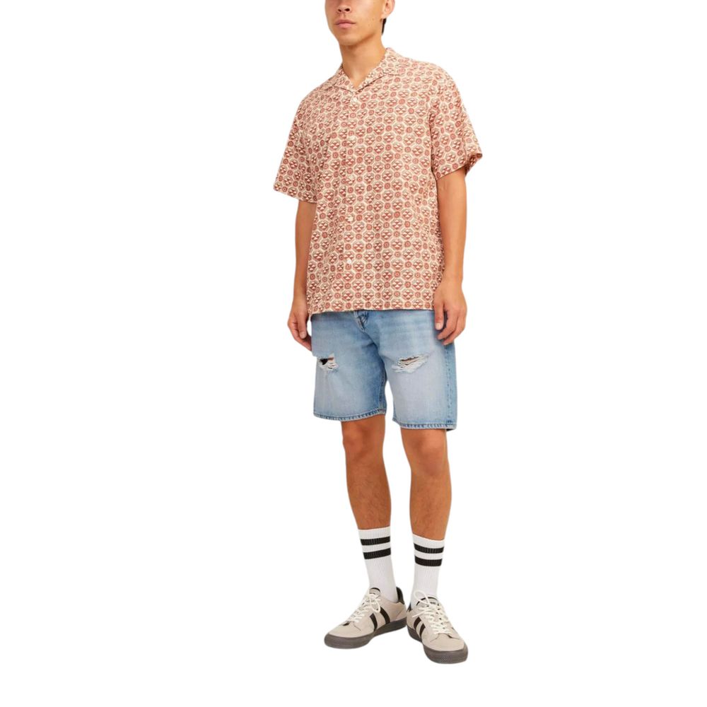 Light Blue Cotton Bermuda Shorts