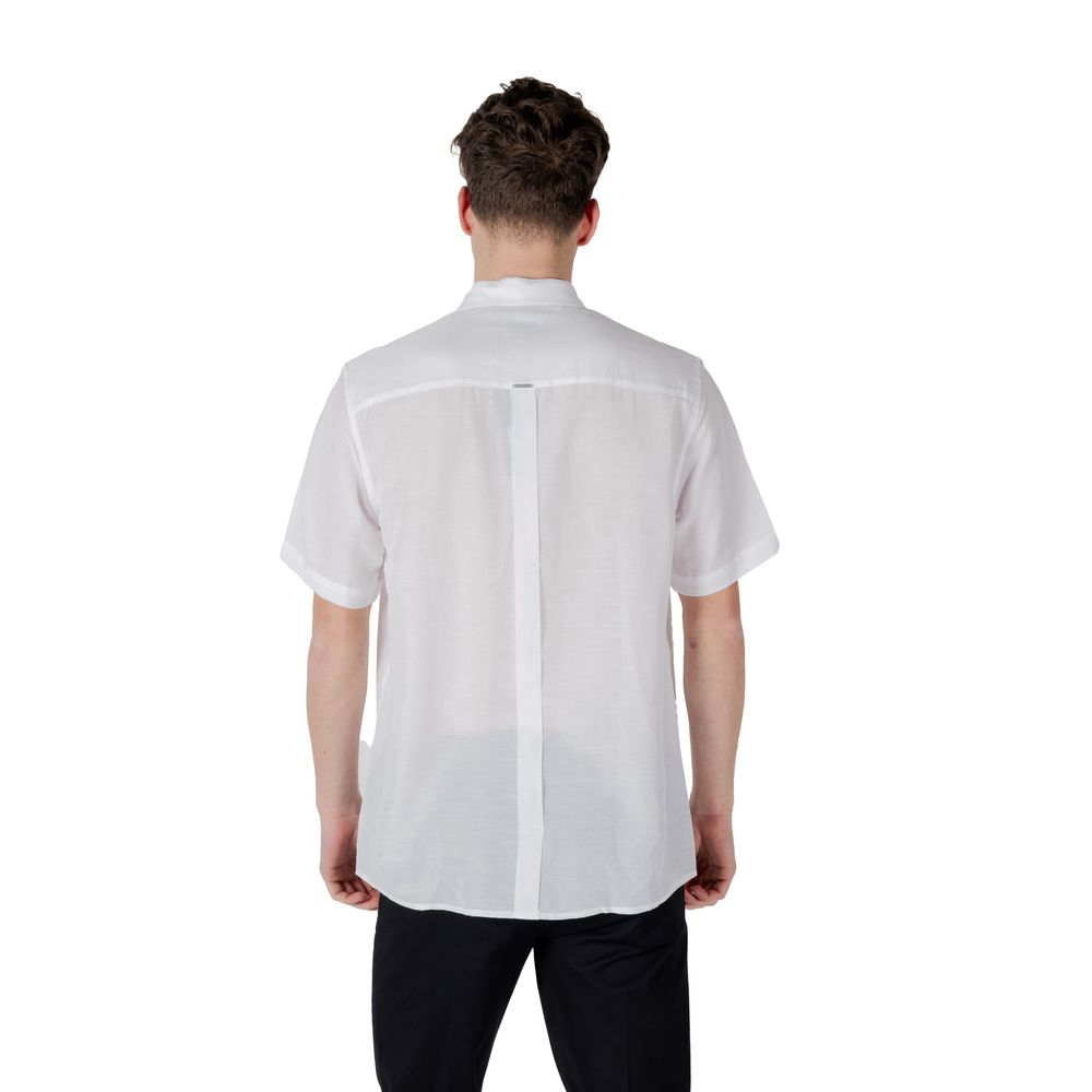 White Lyocell Shortsleeve Shirt