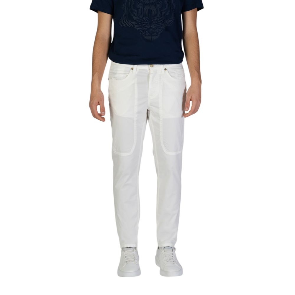 Jeckerson White Cotton Skinny Trousers