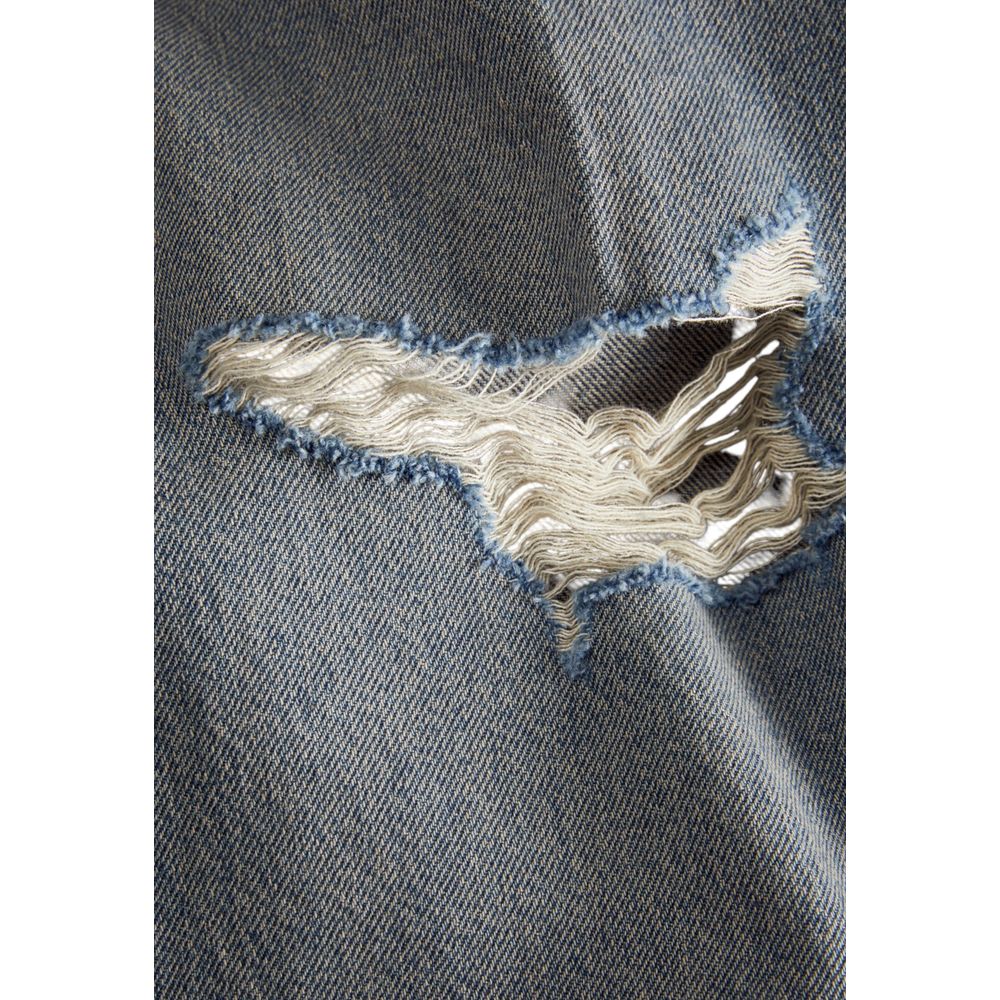 Blue Cotton Relaxed Fit Jeans