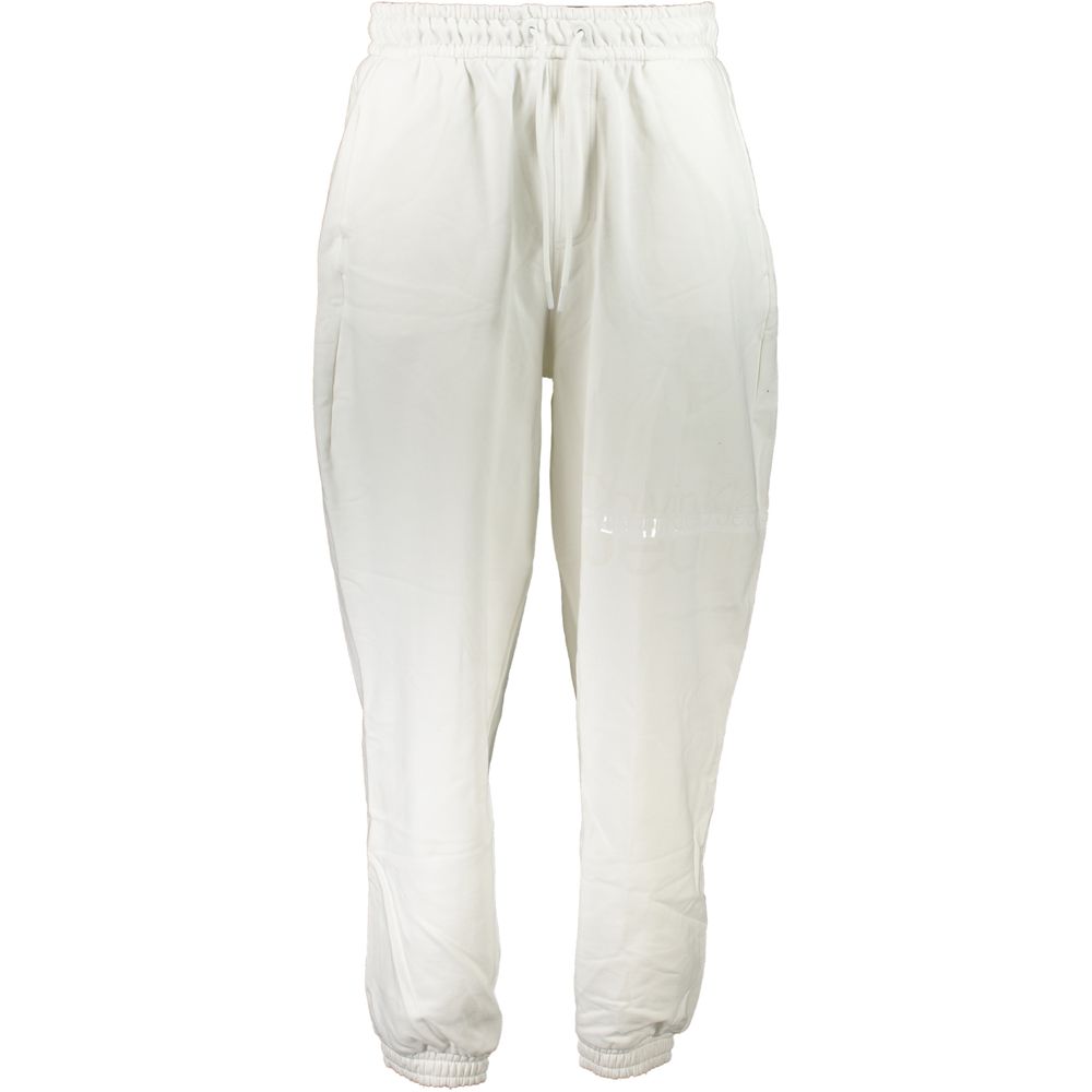 Calvin Klein White Cotton Track Pants