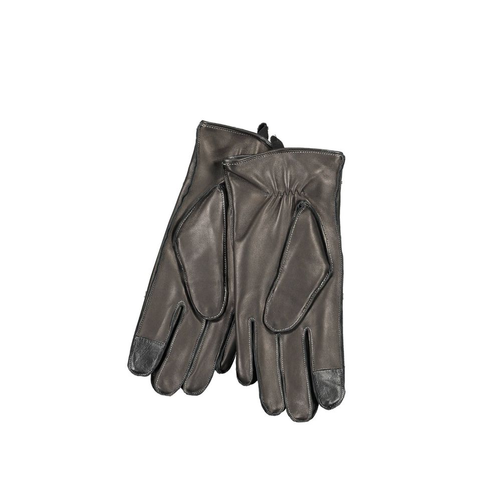 Calvin Klein Black Wool Gloves