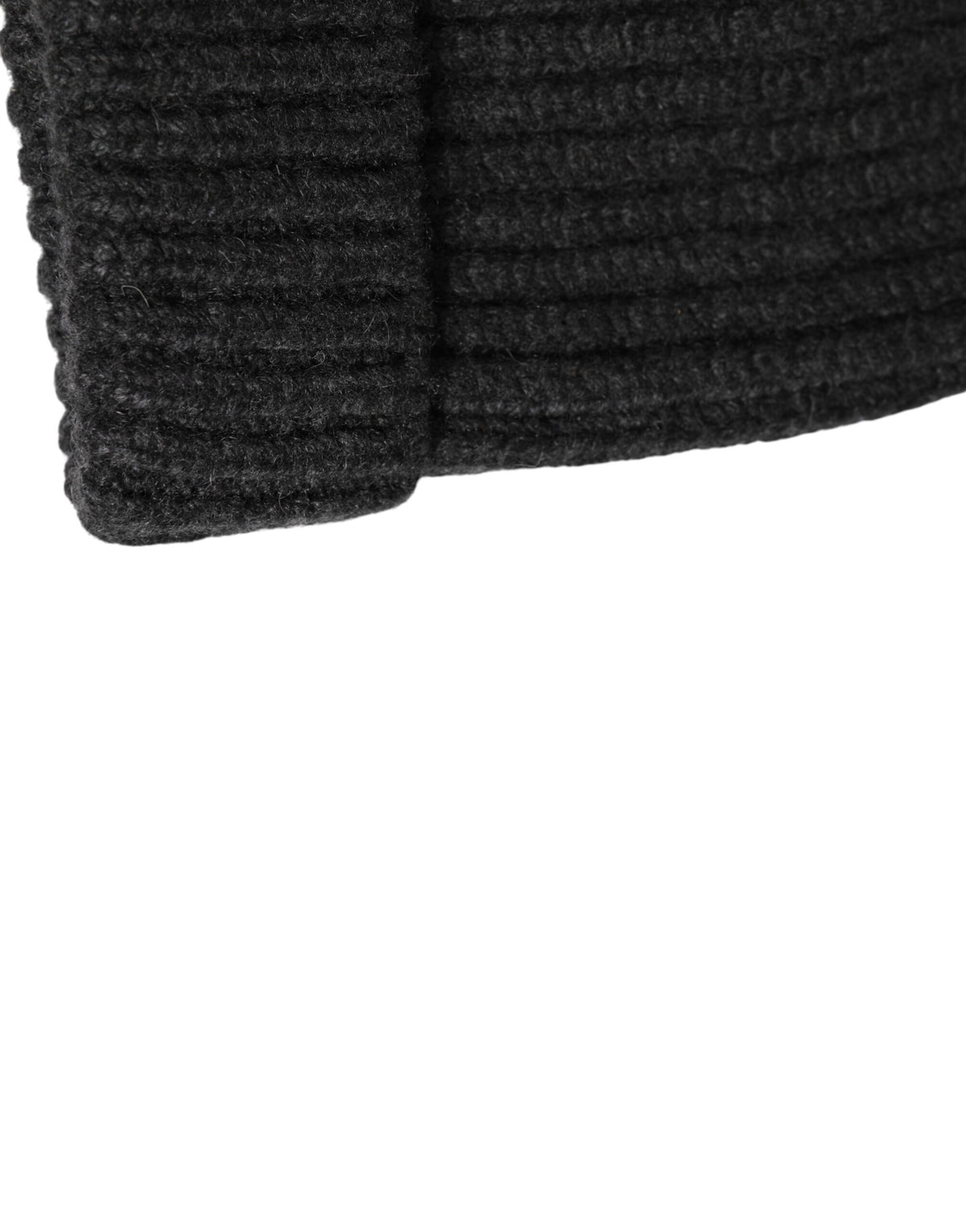 Dolce & Gabbana Black Cashmere Knitted Beanie