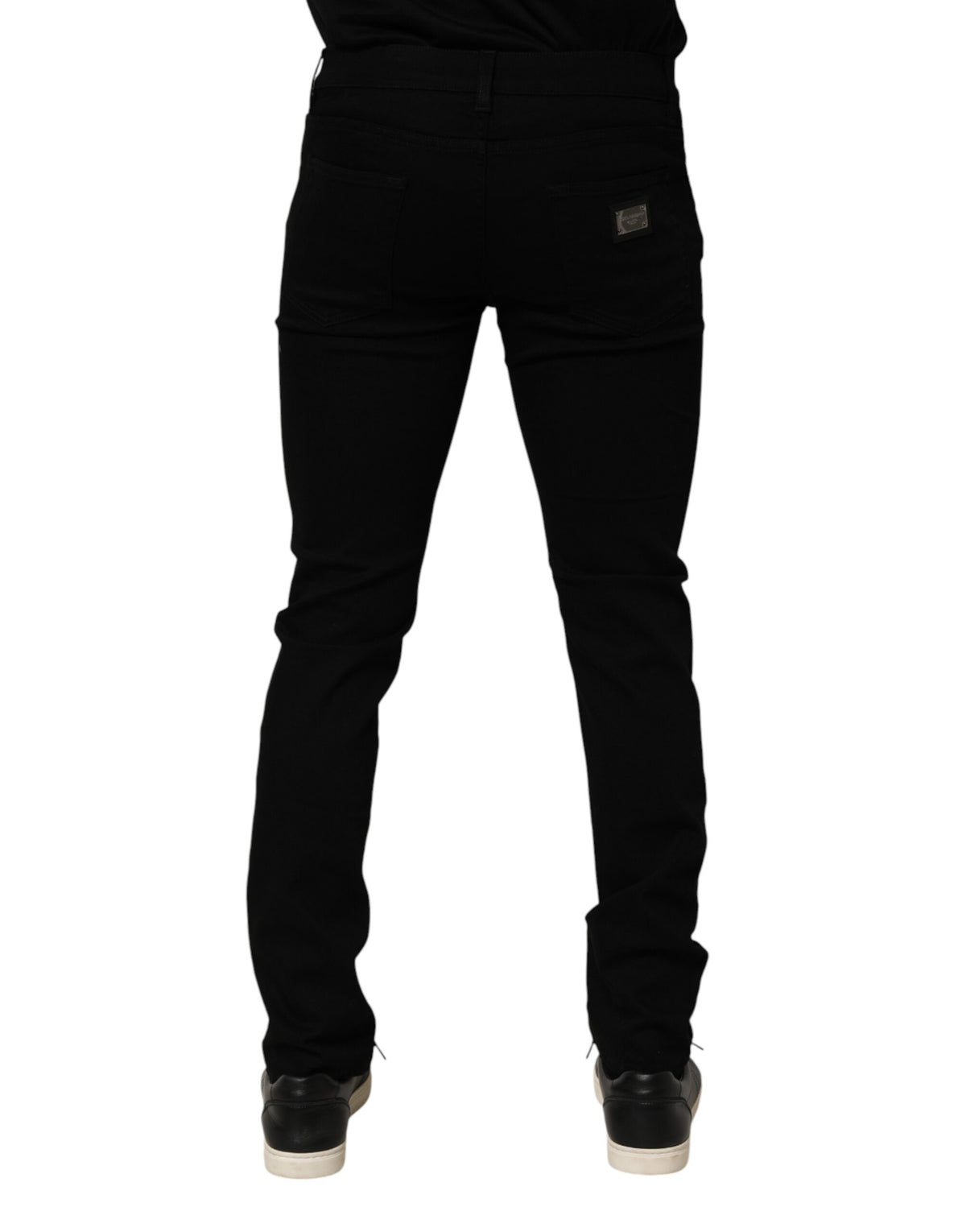 Dolce & Gabbana Black Cotton Stretch Slim Fit Jeans