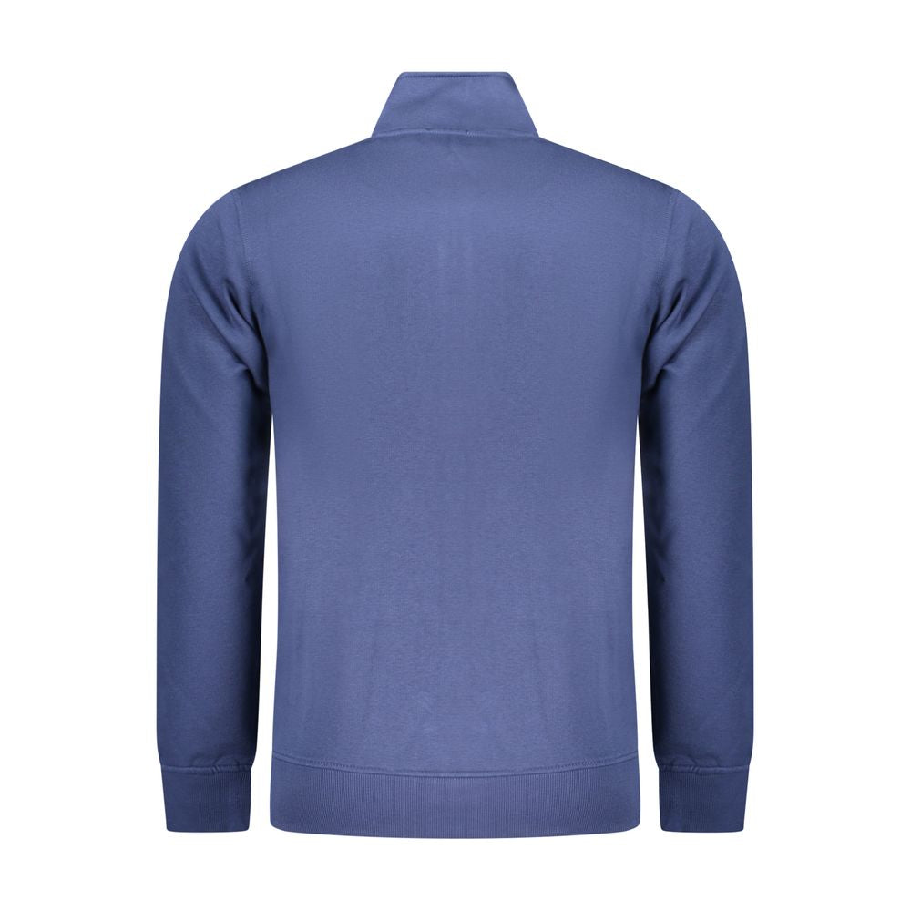Blue Cotton Men Sweatshirt