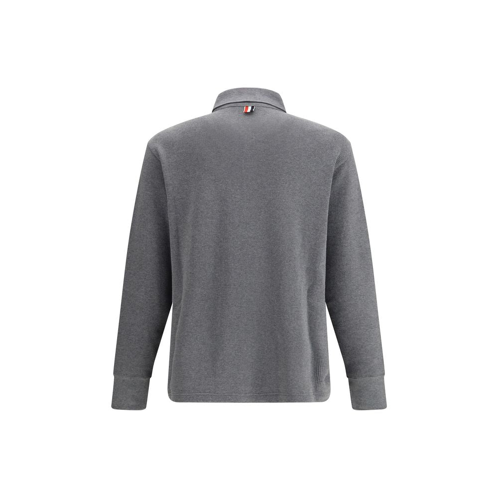 Thom Browne Grey Cotton Polo Shirt