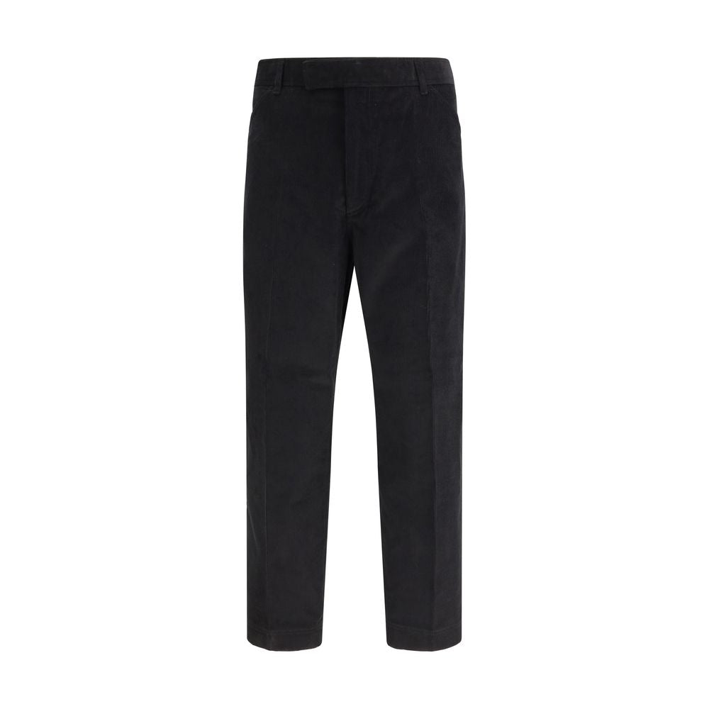Black Cotton Chino Pants