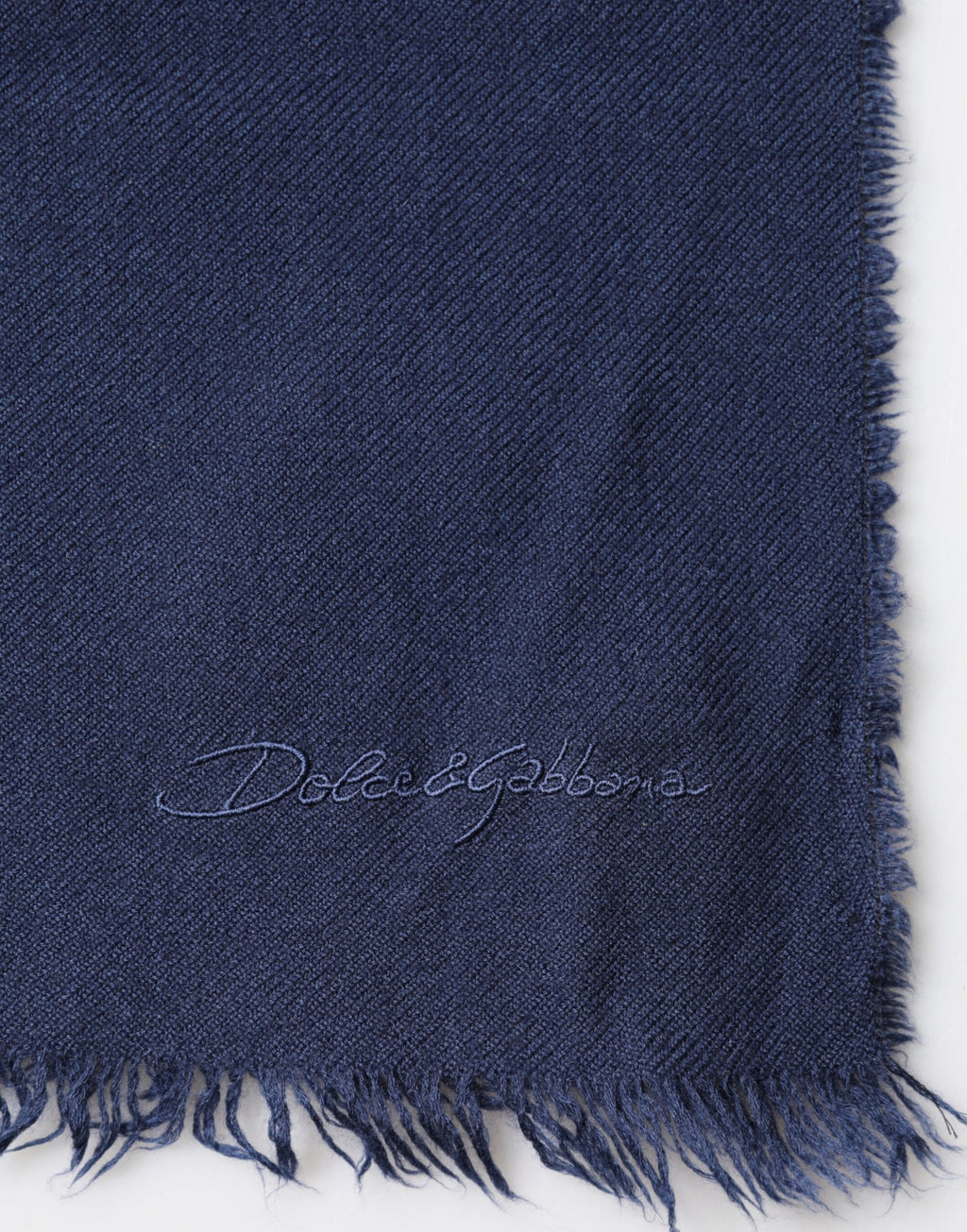 Dolce & Gabbana Blue Cashmere Neck Shawl