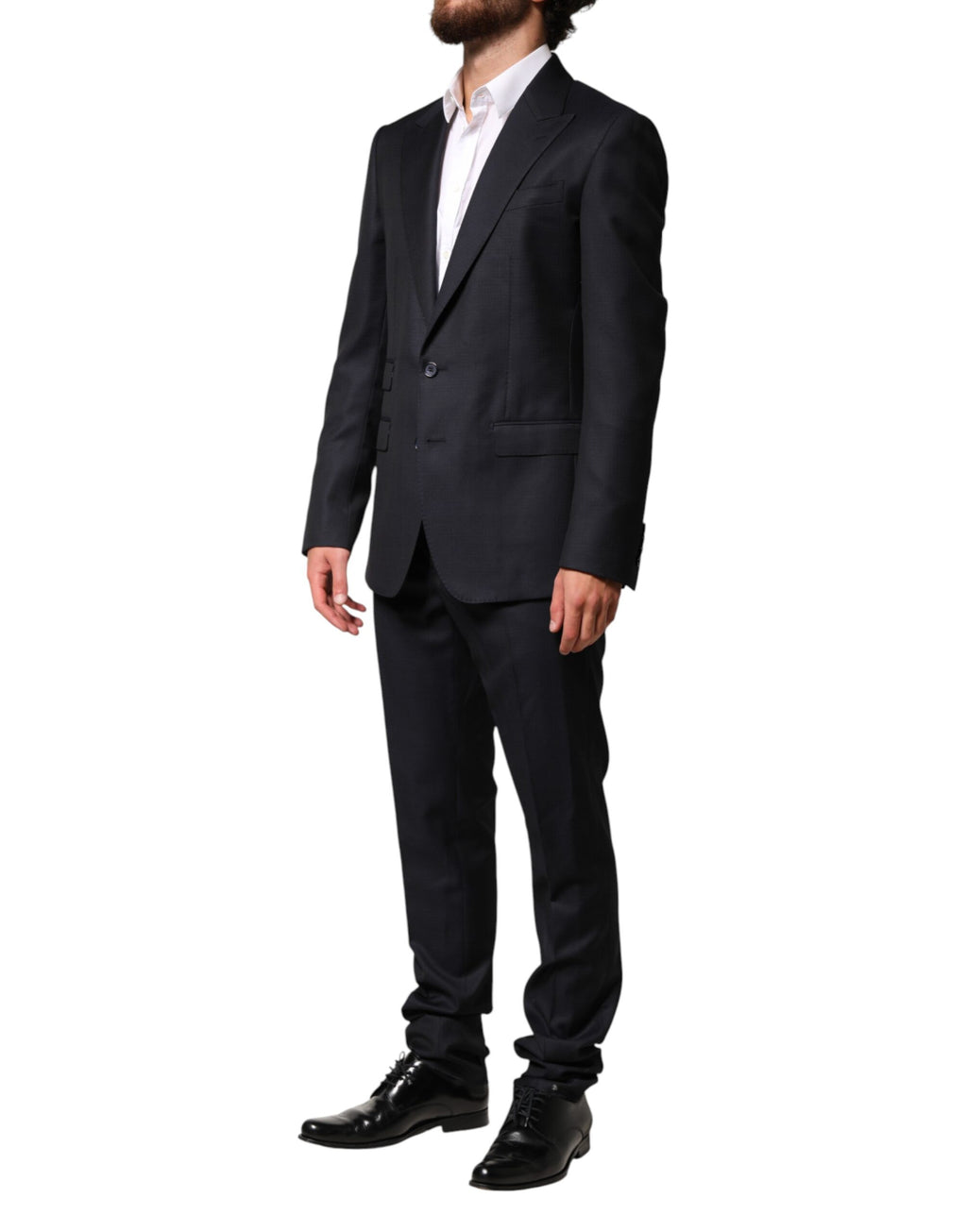 Dolce & Gabbana Dark Blue Wool Single-Breasted 2-Piece Suit