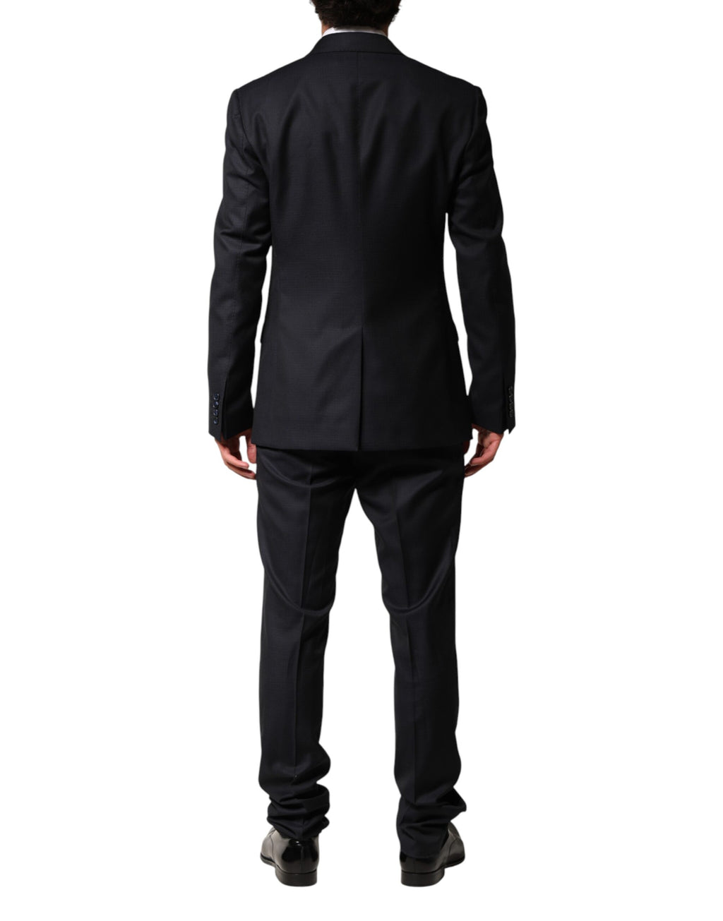 Dolce & Gabbana Dark Blue Wool Single-Breasted 2-Piece Suit